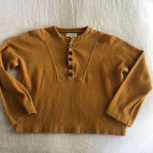 Madewell half button boxy top